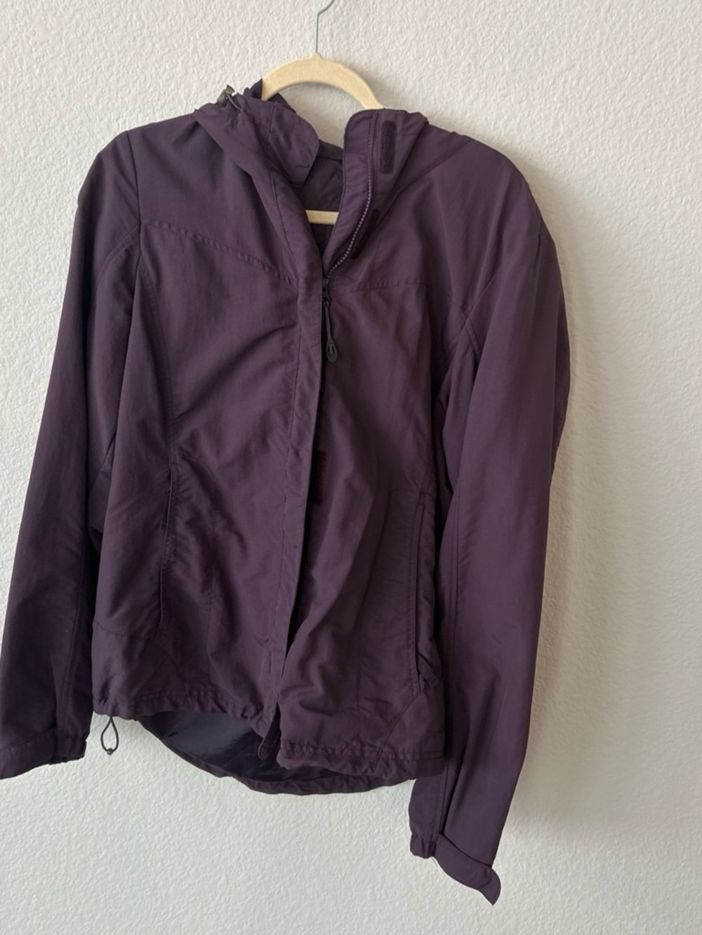 Eddie Bauer Plum Hooded Lightweight Utility Jacket